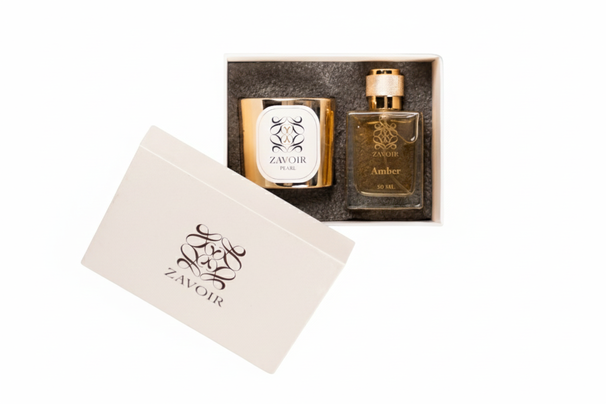 Amber women perfume + Pearl Candle
