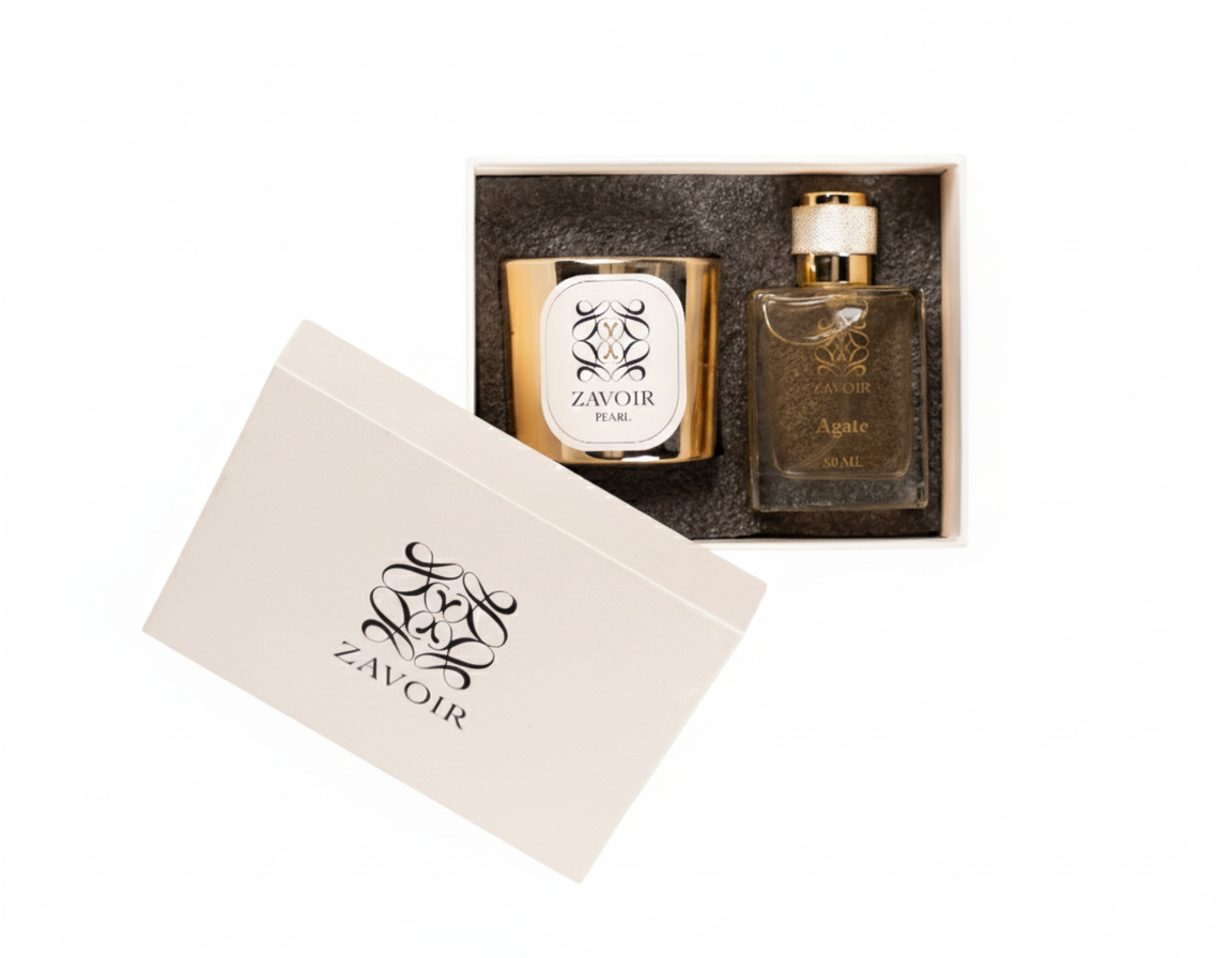 Agate men perfume + Pearl candle