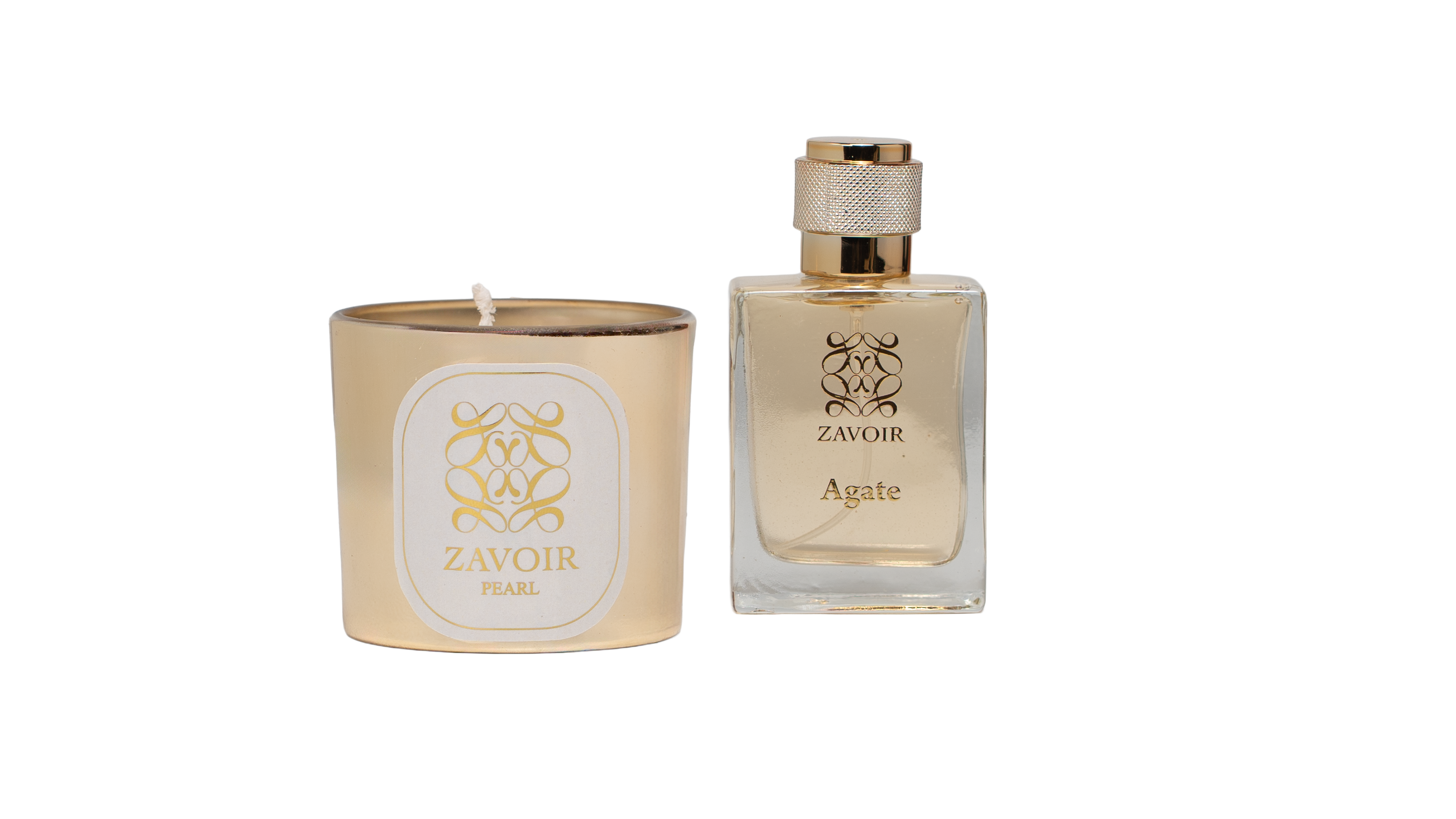 Agate Perfume + Pearl Candle