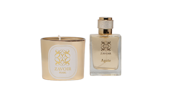 Agate Perfume + Pearl Candle