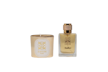 Amber Perfume + Pearl Candle