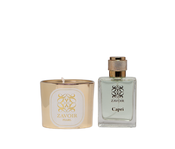 Capri perfume+pearl candle